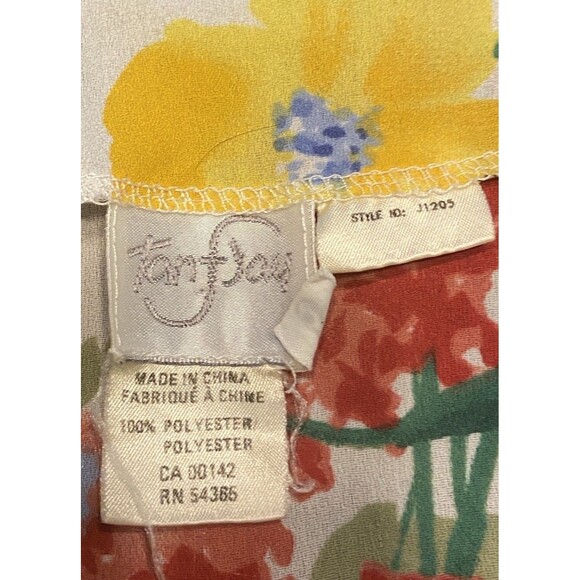 Vintage Womens Hawaiian Floral Cottagecore Sz 8 Cinched Waist Scalloped Hem 80’s - Picture 8 of 16